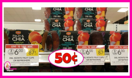 Del Monte Fruit & Chia 50¢ each at Publix!
