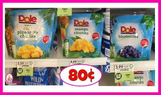 Dole Frozen Fruit 80¢ each at Publix!