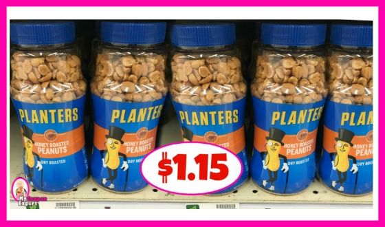 Planters Peanuts jars or cans $1.15 at Publix!