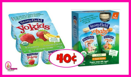 Stonyfield YoBaby Multi Packs 40¢ each at Publix!