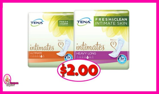 Tena Pads just $2.00 each pack at Publix!
