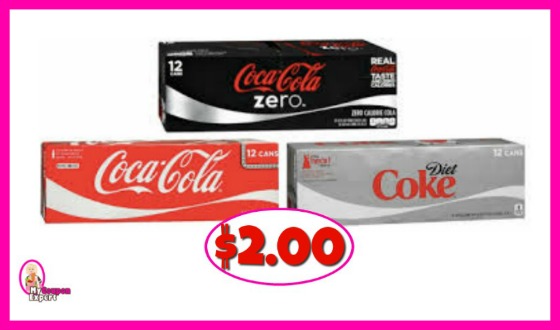 Coke 12 packs as low as $2.00 at Publix!