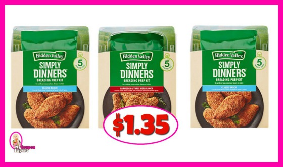 Hidden Valley Simply Dinner Kits $1.35 at Publix!