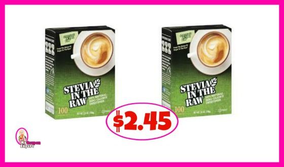 Stevia In The Raw, 100 count $2.45 at Publix!