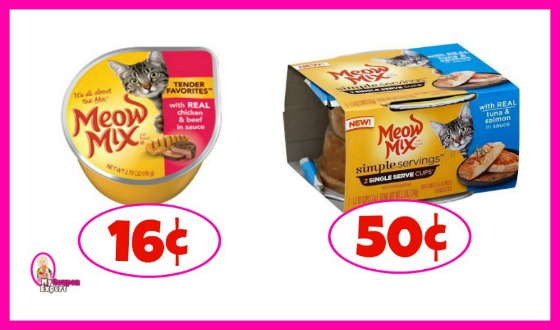 Meow Mix Cat Food 16¢ each at Publix!