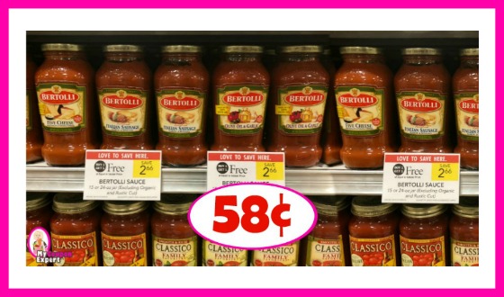 Bertolli Sauce 58¢ at Publix!