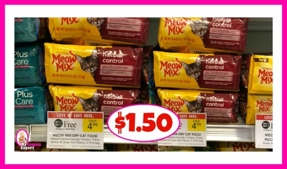 Meow Mix Dry Cat Food $1.50 at Publix!