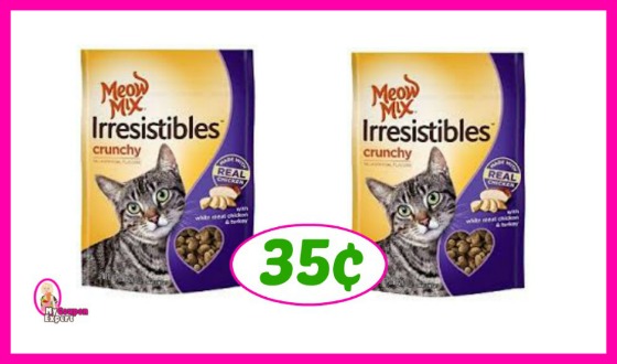 Meow Mix Irresistibles 35¢ each at Publix!