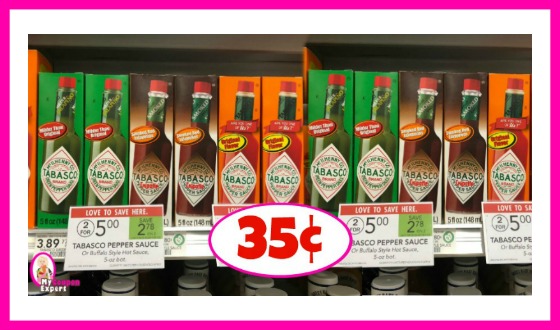 Tabasco Pepper or Buffalo Sauce 35¢ at Publix!