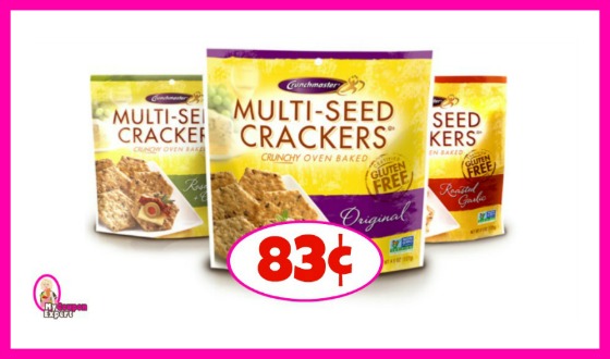 Crunchmaster Crackers 83¢ each at Publix!