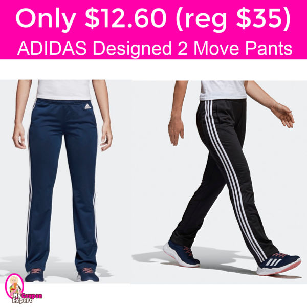 HURRY!  $12.60 (reg $35) Adidas Designed 2 Move Straight Pants!