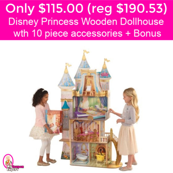 Only $115 (reg $190) Disney Princess Wooden Dollhouse + bonus!