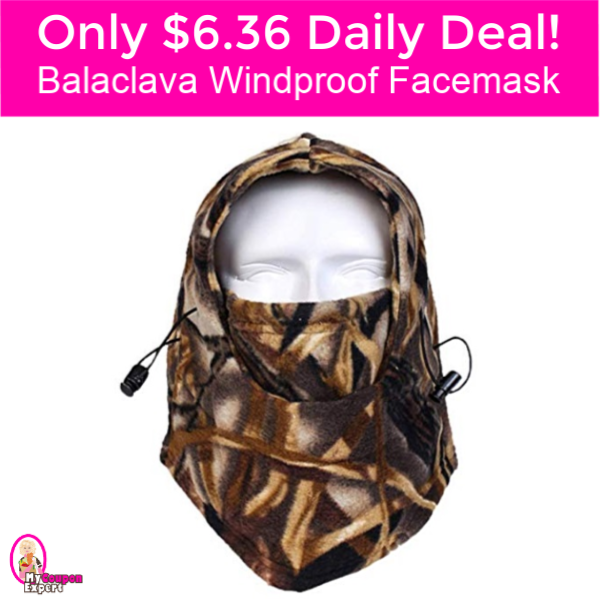Only $6.36 Shipped Windproof Facemask! Hurry Lightning Deal!