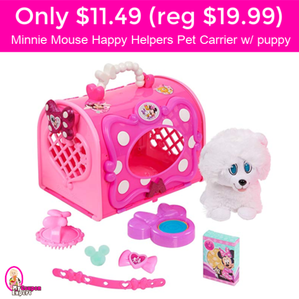Only $11.49 (reg $19.99) Minnie Mouse Happy Helpers Pet Carrier w/puppy!