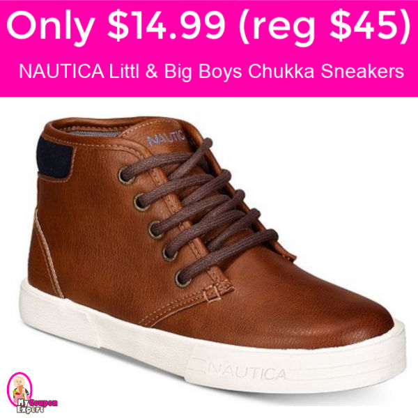HURRY!  $14.99 (reg $45) NAUTICA Little & Big Boys Chukka Sneakers!