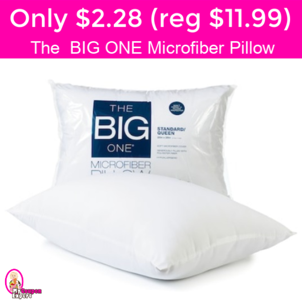 Only $2.28 (reg $11.99) The BIG ONE Microfiber Pillow!