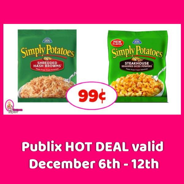 Simply Potatoes Hashbrowns 99¢ at Publix!