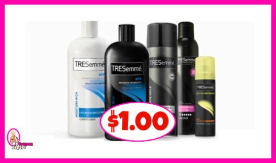 TRESemme’ Shampoo, Conditioners & Stylers $1.00 at Publix!