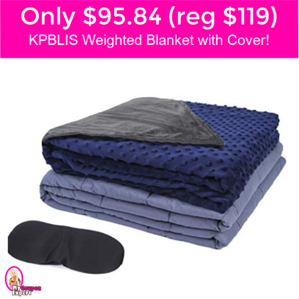 KPBLIS WEIGHTED BLANKET with Cover $95.84 (reg $119)! TODAY ONLY!