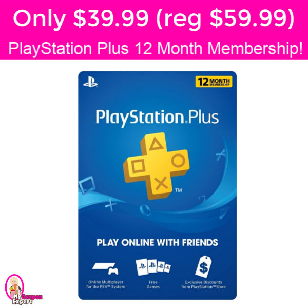 Hot Gift Idea! PlayStation Plus 12 Month Membership $39.99!