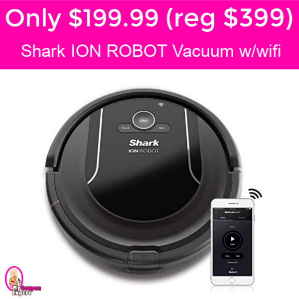 Only $199.99 (reg $399) Shark ION ROBOT Vacuum with wifi!