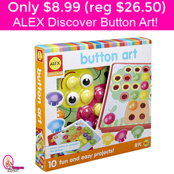 Only $8.99 (reg $26.50) ALEX Discover Button Art!!