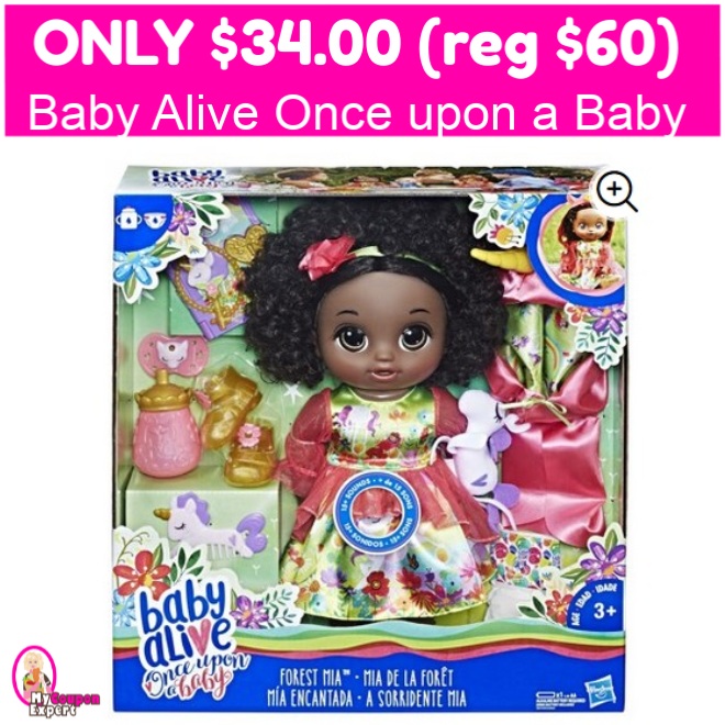Only $34 (reg $60) Baby Alive Once Upon a Baby Forest Tales!
