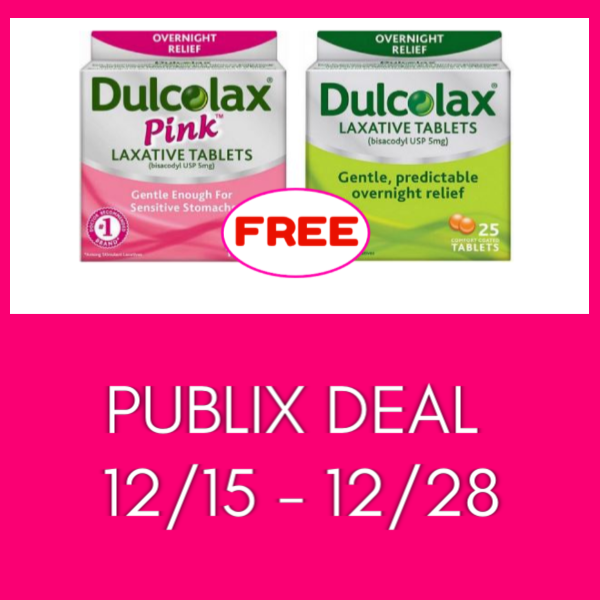 Dulcolax products at Publix FREE starting 12/15! Print now!