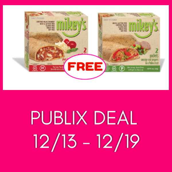 Mikey’s Pizza Pockets FREE at Publix! Hurry and print right away!!