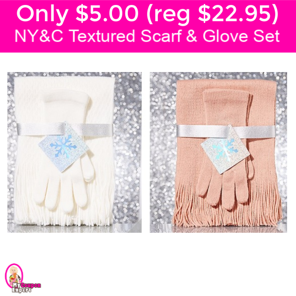 CUTE!  New York & Company Scarf and Glove Sets for $5.00 (reg $22.95) Free Shipping!