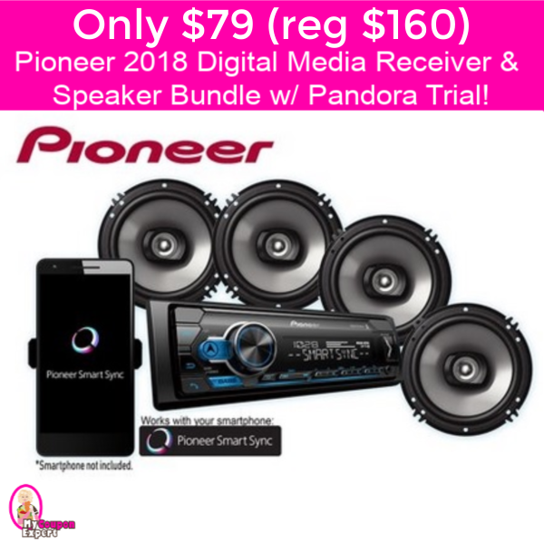 Only $79 (reg $160) Pioneer Digital Media Receiver, Speakers and Pandora Bundle!