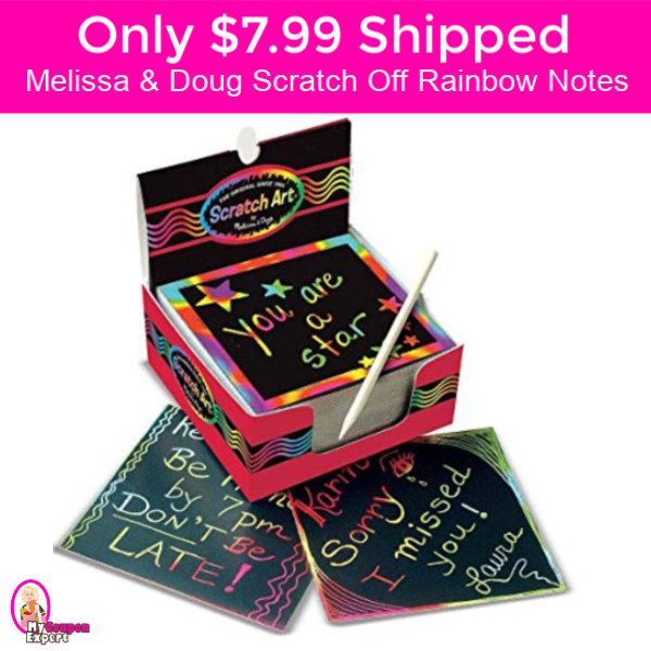 Only $7.99 Shipped!  Melissa & Doug Scratch Off Rainbow Notes with Stylus!