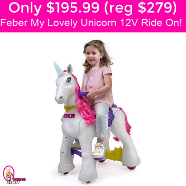 Feber My Lovely Unicorn 12v Ride On!  Only $195.99 (reg $279)!
