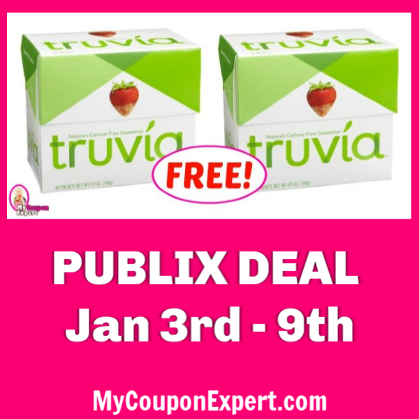 Truvia Sweetener, 40 count box FREE at Publix!