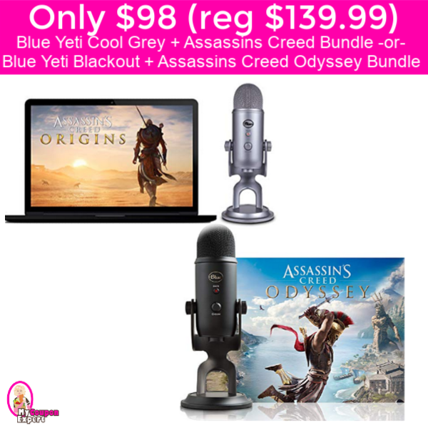 Only $98 (reg $139.99) Blue Yeti + Assassins Creed Bundle Deals!