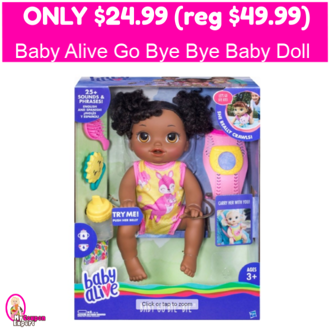 Baby Alive Go Bye-Bye Baby Doll Only $24.99 (reg $49.99)!