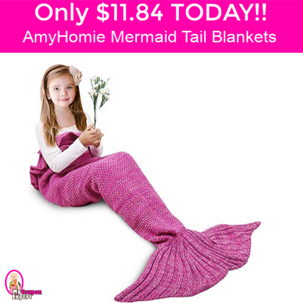 LIGHTNING DEAL!  Only $11.84 AmyHomie Mermaid Tail Blanket!
