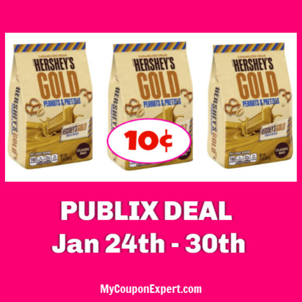 Hershey’s Gold Bags only 10¢ each at Publix!