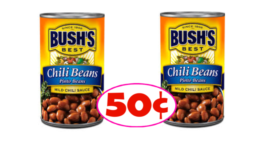 Bush’s Chili Beans just 50¢ each at Publix!