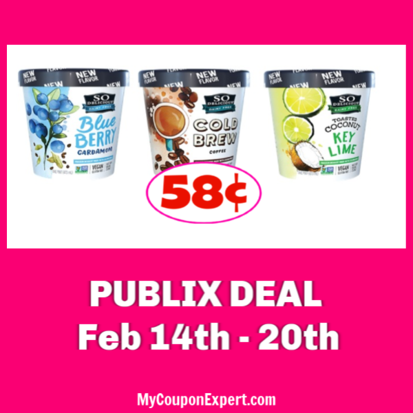 So Delicious Limited Edition Pints 58¢ at Publix!  Print NOW!