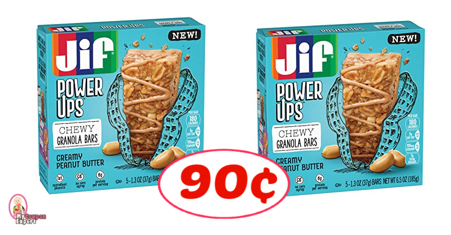 Jif Power Ups Chewy Granola Bars just 90¢ each at Publix!
