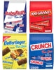 Save  on ONE (1) Butterfinger, Crunch, Baby Ruth, 100 Grand Fun Size and Mini’s , $1.00