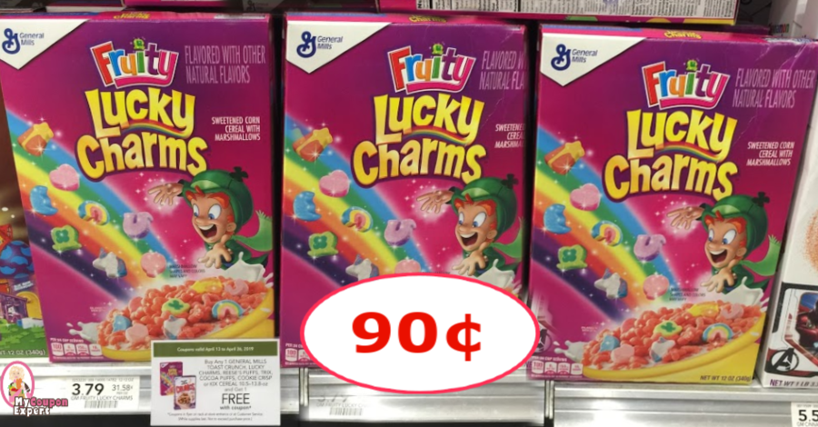 Fruity Lucky Charms or Trix Cereal just 90¢ at Publix!