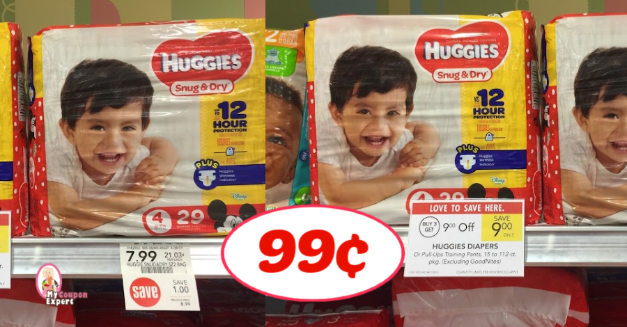 Huggies Jumbo Diapers 99¢ per pack at Publix!!