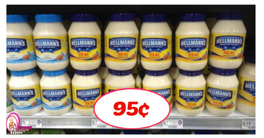 Hellmanns Real Mayonnaise 30 oz just 95¢ each at Publix!