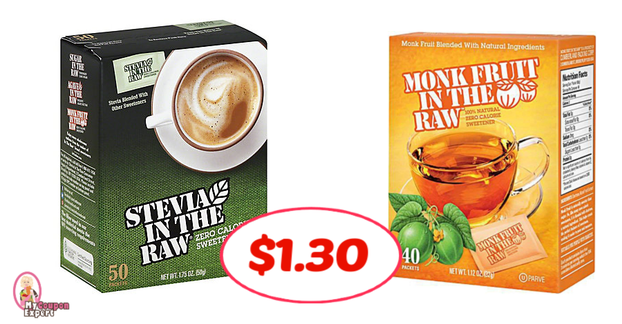 Monk Fruit or Stevia in the Raw as low as $1.30 at Publix!