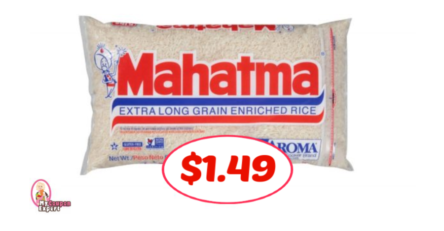 Mahatma Long Grain Rice, 5 lb bag only $1.49 at Publix!