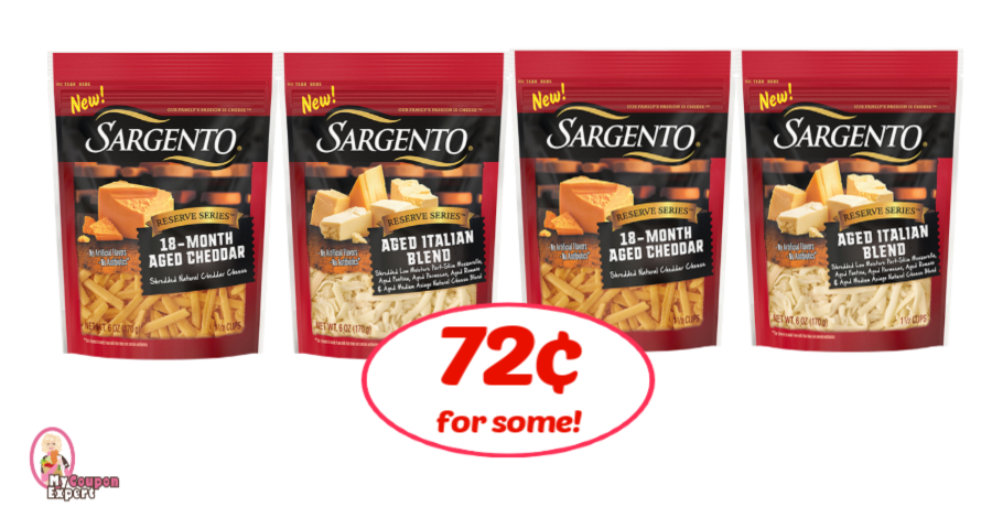 Sargento Shredded Cheese just 72¢ each at Publix for some!