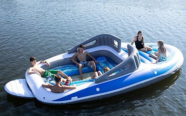 COOL!  Inflatable Boat for six!!  I need this!!
