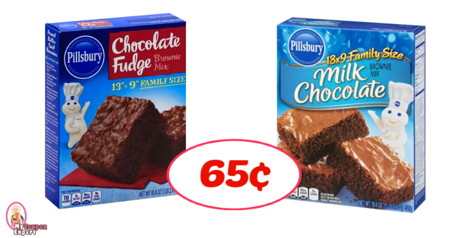 Pillsbury Family Size Brownie Mixes only 65¢ at Publix!